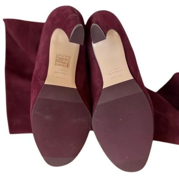 Stuart Weitzman burgundy suede boots- size 9 - Picture 3 of 9